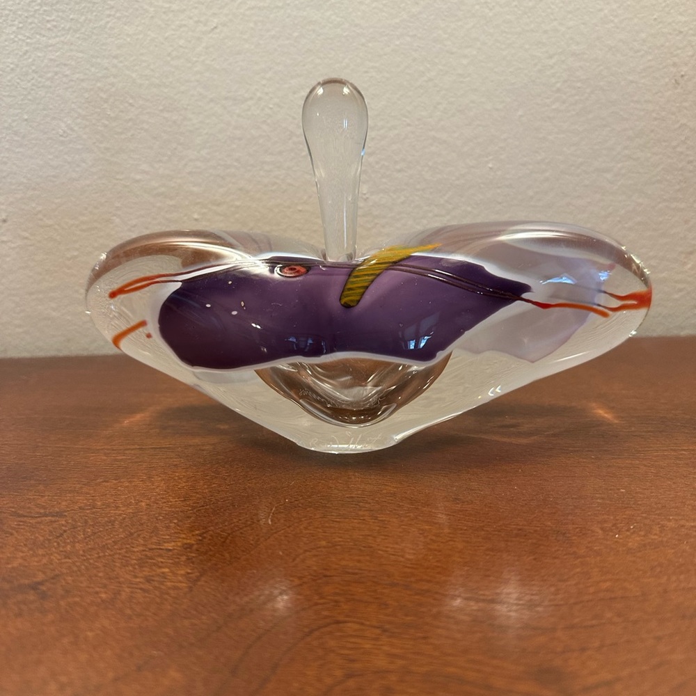 James R. Wilbat 2005 Elongated Handblown Perfume Bottle one of a kind